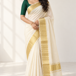 Illustrative demo: kasavu saree